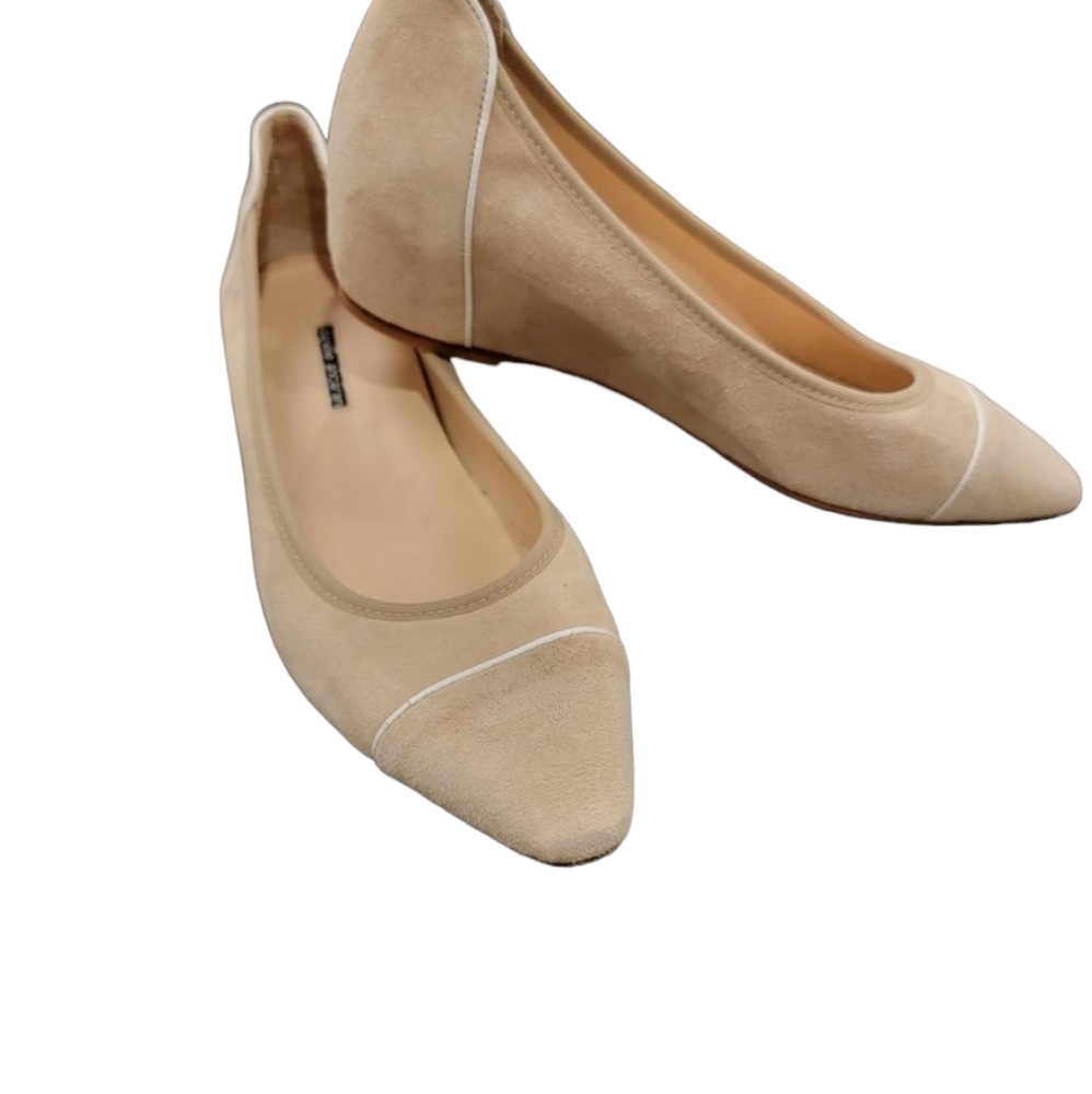 Daniele Ancarani Suede Cream Flats Women's Size 36 (US 6)